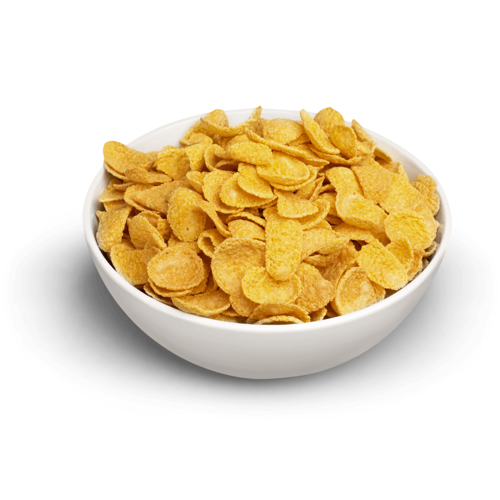 bowl of corn flake cereal
