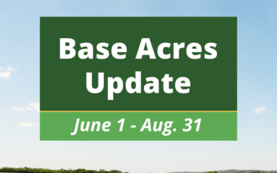 USDA Increases Base Acres for Safety Net Programs for First Time in Over 20 Years
